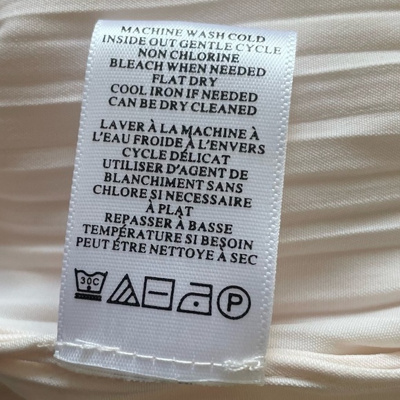 A.L.C. Glace Cream Pleated Halter Neck Keyhole Back Spring 2022 Rio Top EUC 00 - Picture 10 of 11